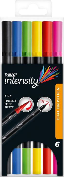 Produktbild Bic Intensity Filzstifte mit Doppelpunkt (Mehrfarbig, 6 x)