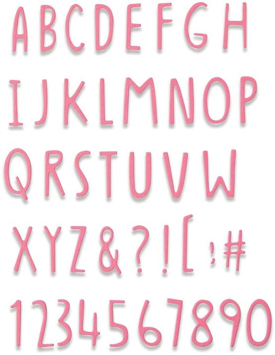 Actual product image Sizzix Thinlits Die - Hand Drawn Alphabet