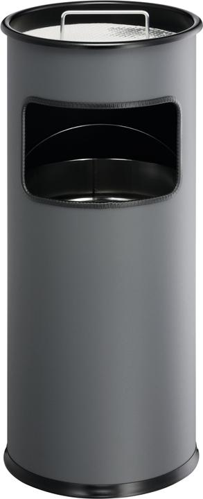 Immagine prodotto Durable Cestino gettacarte in metallo con posacenere rotondo (17 l)