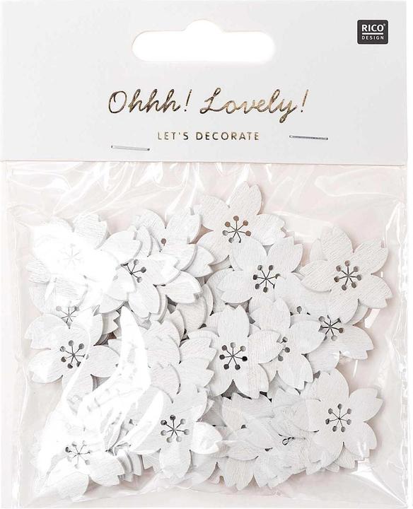 Image du produit Rico Design Décor de dispersion fleur de cerisier 48 pièces, blanc