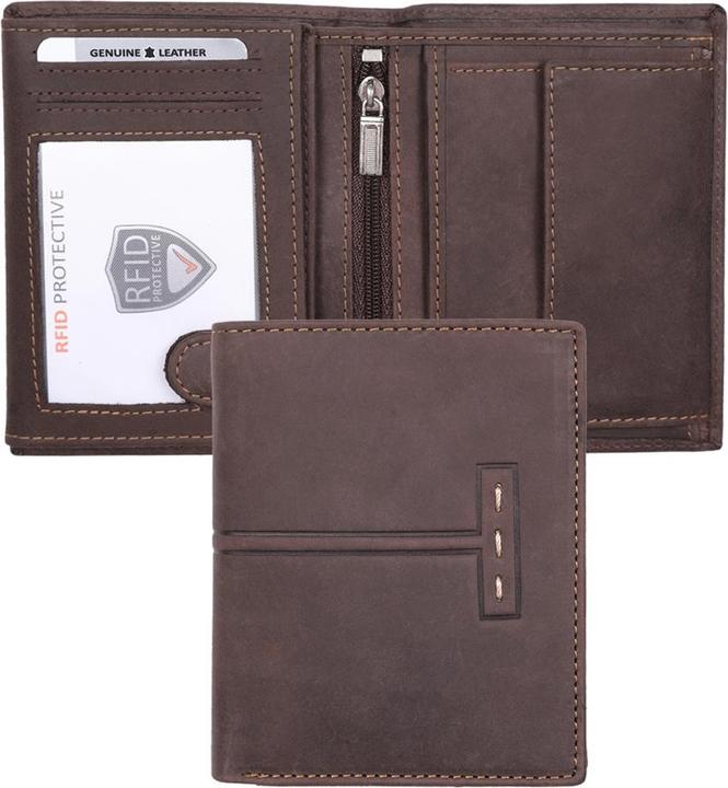 Actual product image Giorgio Carelli Unisex billfold with zip compartment. RFID