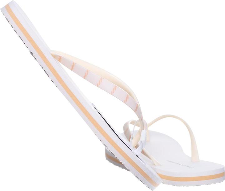 Actual product image Tommy Hilfiger Ladies Flip Flops Tommy Essential Beach Sandal Bathing Shoes, Ivory (Feather White) (37)