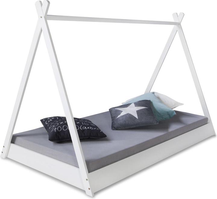 Produktbild Homestyle4u Kinderbett TIPI mit Matratze (90 x 200 cm)