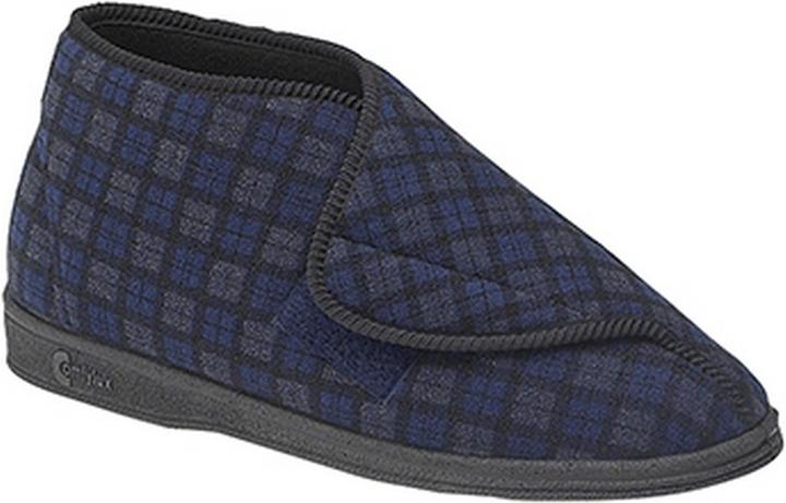 Comfylux James Hausschuhe Mit Klettverschluss Kariert