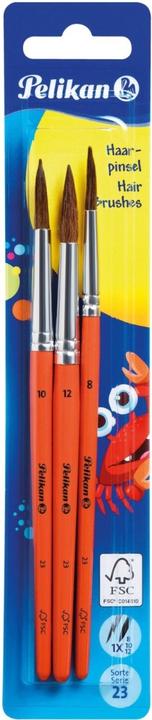 Pelikan Haarpinsel Sorte 23 3er Set Grössen 8 10 12