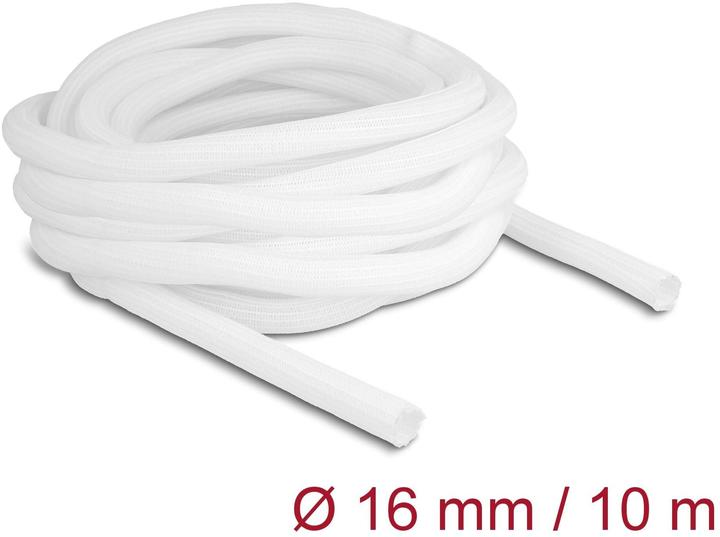 Actual product image Delock Braided hose self closing 10 m x 16 mm white (Cable conduit, 1000 cm)