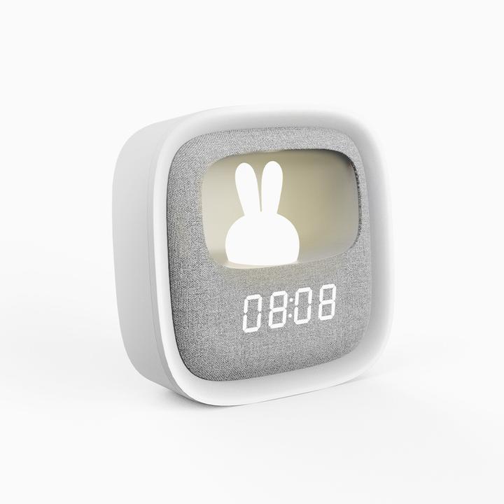 Actual product image Forever Light Alarm clock with LED Bunny night light PURE FNL-06 AURORA white square
