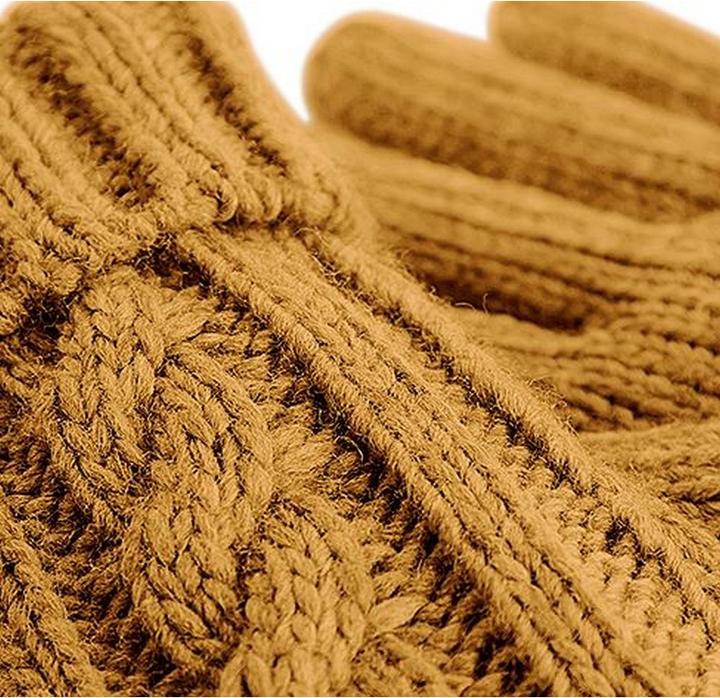 Actual product image Beechfield Cable knit gloves mottled (S, M)