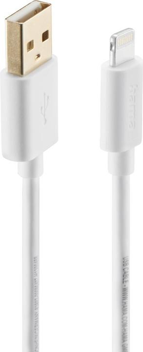 Actual product image Hama Charging cable, USB-A - Lightning, 1.5 m, white (1.50 m, USB 2.0)