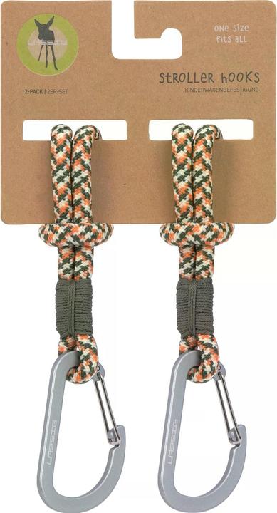 Actual product image Lassig Cord fastening hook set of 2 Olive/Red/Vanilla