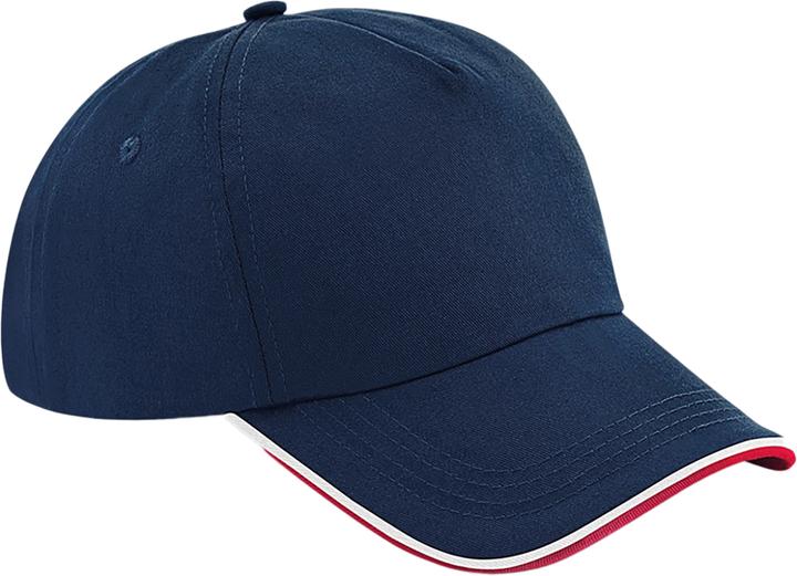 Image du produit Beechfield Authentic Passepoil 5 Panneau Casquette de baseball (Taille unique)