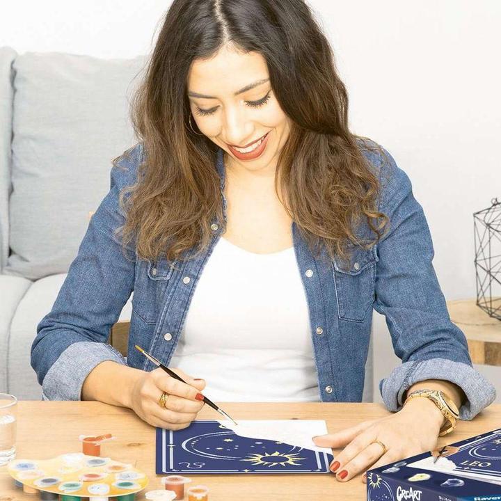 Image du produit Ravensburger CreArt - Peinture par numéros 23743 - Zodiac Sign : Leo, signe du zodiaque Lion - à partir de 14 ans