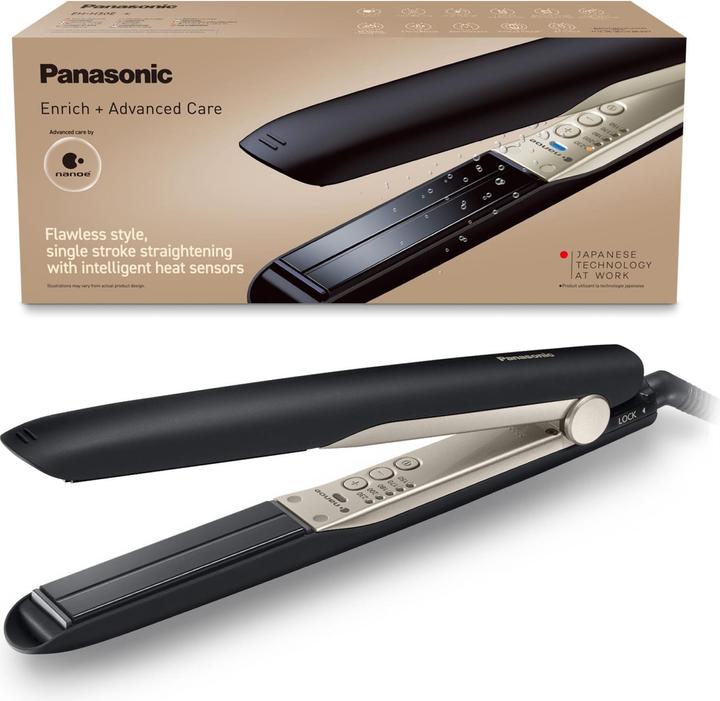 Produktbild Panasonic Haarglätter EH-HS0E-K825 Nanoe Anzahl Temperaturstufen 5, Ionenfunktion, Temperatur (max) 230 °C, Sc (Glätteisen)