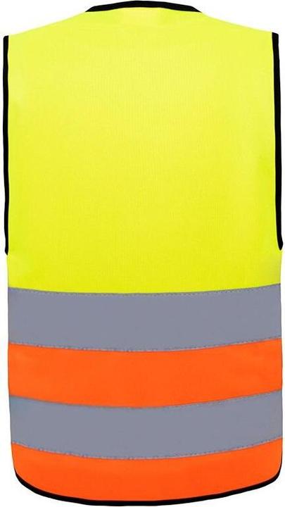 Immagine prodotto Korntex Gilet ad alta visibilità per bambini con zip "Aalborg" - giallo segnale/arancio segnale - XXS (XXS)