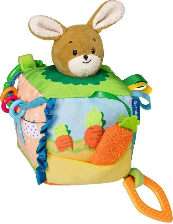 Actual product image Ravensburger ministeps 4584 Pelle play cube, cuddly soft activity cube with crackling foil and