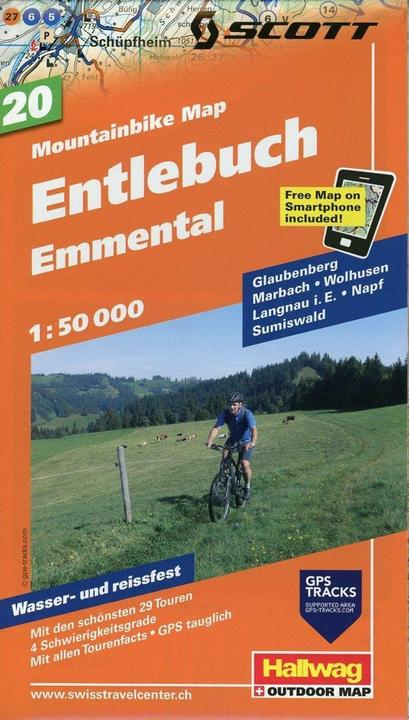 Actual product image Mountain Bike Map 20 Entlebuch Emmental 1 : 50 000