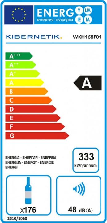 Etichetta energetica Kibernetik Wkh168f01