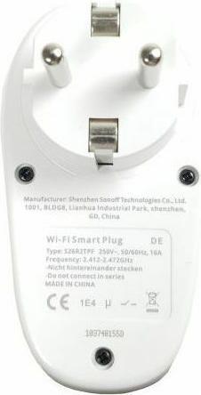 Immagine prodotto Sonoff Router S26 Rosone intelligente controllato da WiFi - 230VAC 4000W 16A