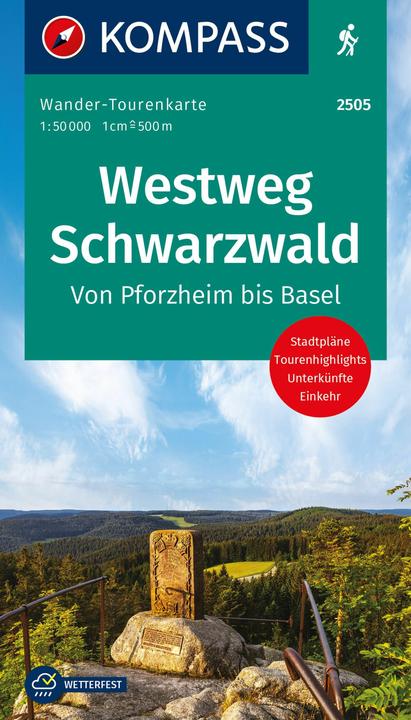 Actual product image Hiking tour map Westweg Black Forest 1:50,000