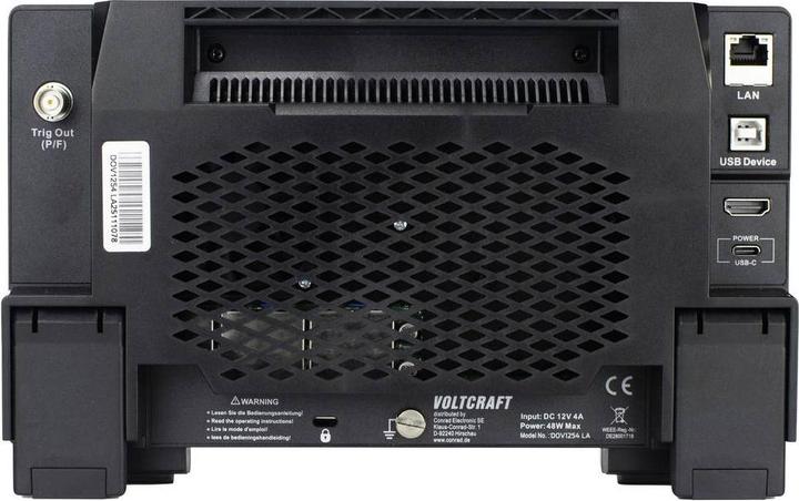 Produktbild Voltcraft DOV1254 LA Digital-Oszilloskop 125 MHz 4-Kanal 1.25 GSa/s 100 Mpts 12 (CAT II)