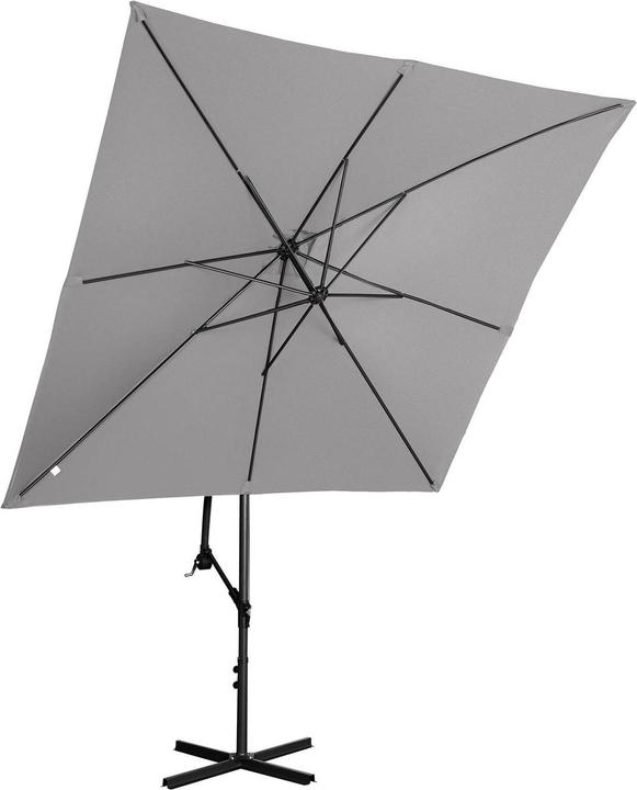 Produktbild Uniprodo Ampelschirm Sonnenschirm Pendelschirm viereckig 250 x 250 cm neigbar UPF 50+ (2.49 m)