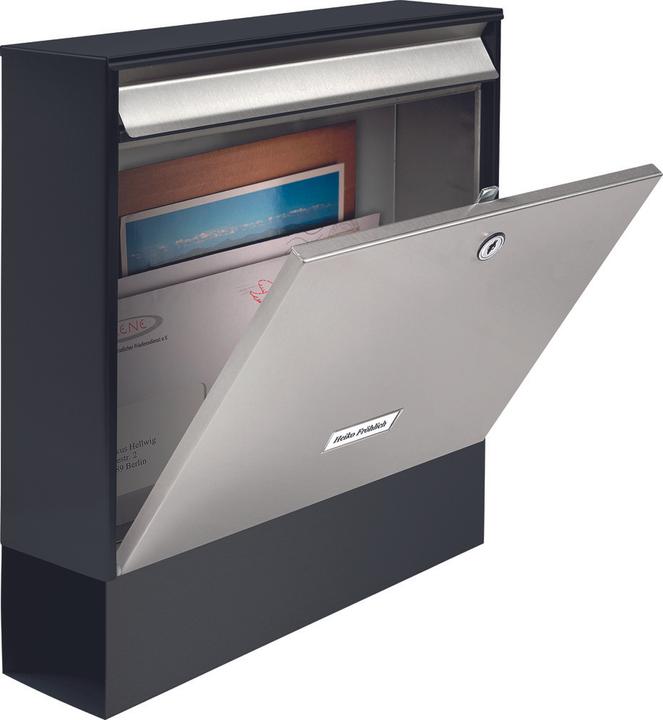 Produktbild Burg Wächter Briefkästen Oxford 6877 black&steel