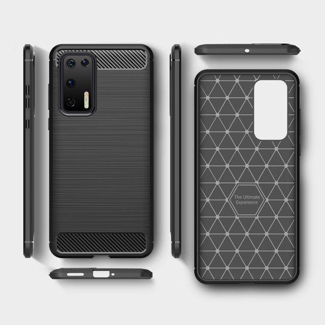 Actual product image MU Style Carbon Fiber TPU Softcase Series (Huawei P40)