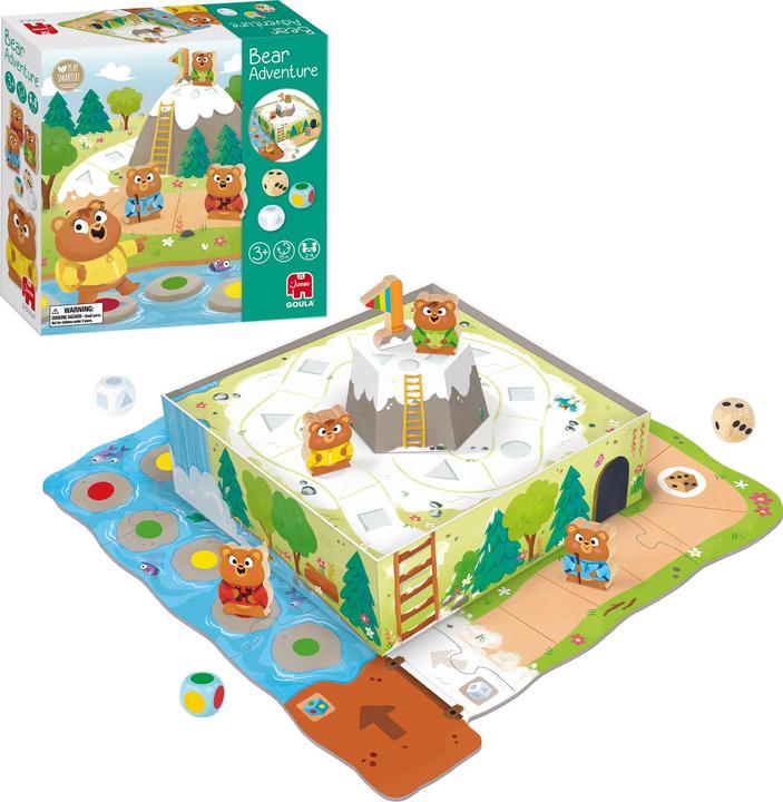 Produktbild Jumbo Goula Bear Adventure - Kids Board Games, Capture the Flag Game - Reach the Mountain & Develop Early (Multilingual)