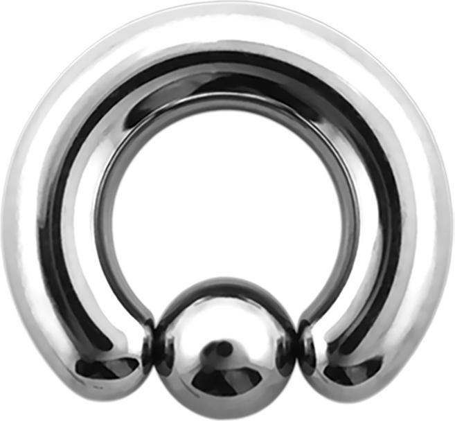 Produktbild Star Piercing Ball Closure Ring silber (Chirurgenstahl 316L, ohne Messing)