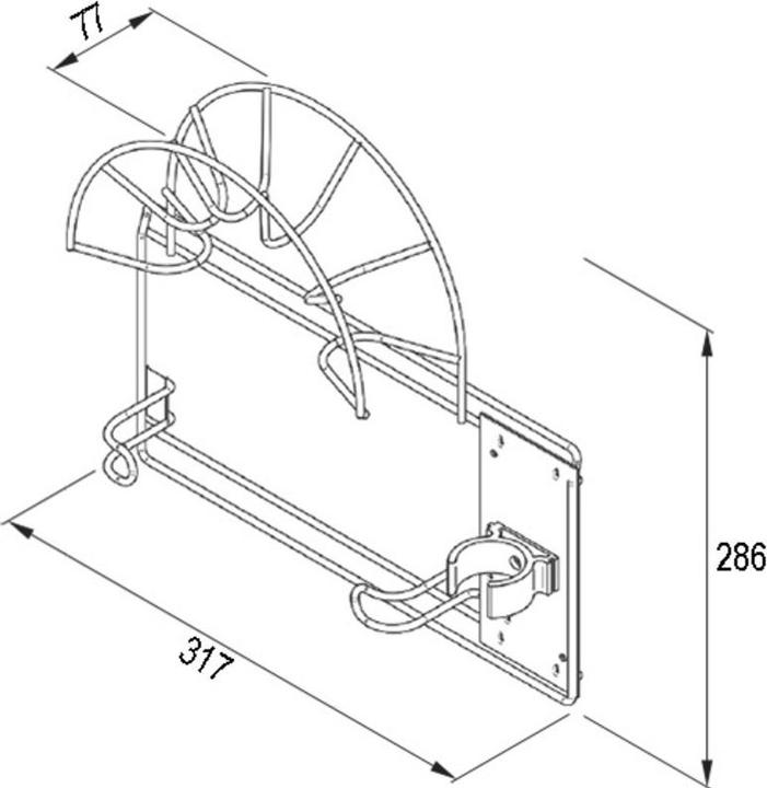 Image du produit OK-Line Support de tuyau en fil métallique avec pince pour tuyau d'aspirateur (1 pcs)