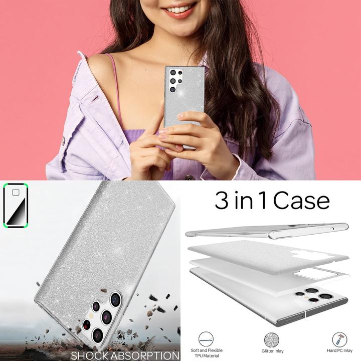 Produktbild Nalia Glitzer Handyhülle (Samsung Galaxy S22 Ultra)