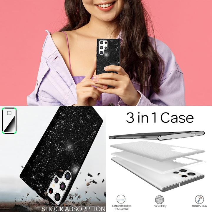 Produktbild Nalia Glitzer Handyhülle (Samsung Galaxy S22 Ultra)