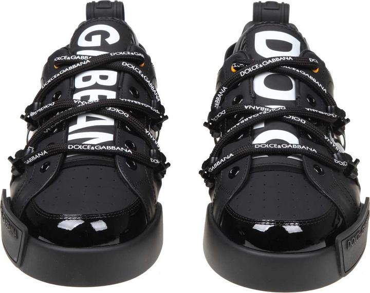 Immagine prodotto Dolce & Gabbana portofino sneaker in calfskin and black paint (41)