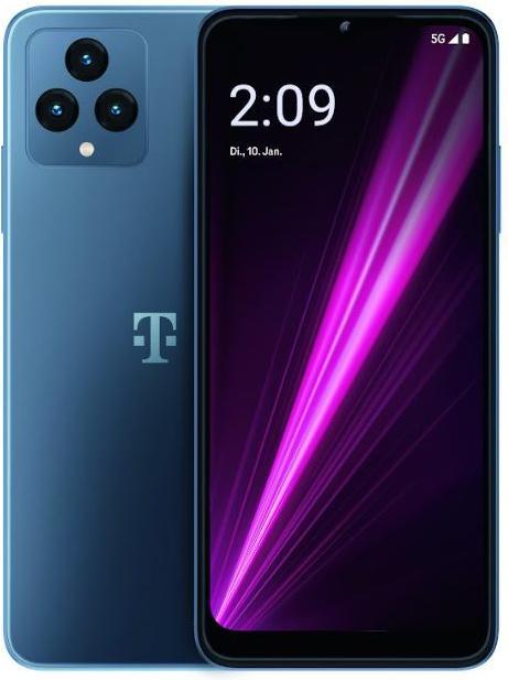 Actual product image Telekom T PHONE 5G Smartphone 64 16.5 cm (6.5 inch) Blue Android™ 12 (64 GB, Blue, 6.52", 50 Mpx, 5G)