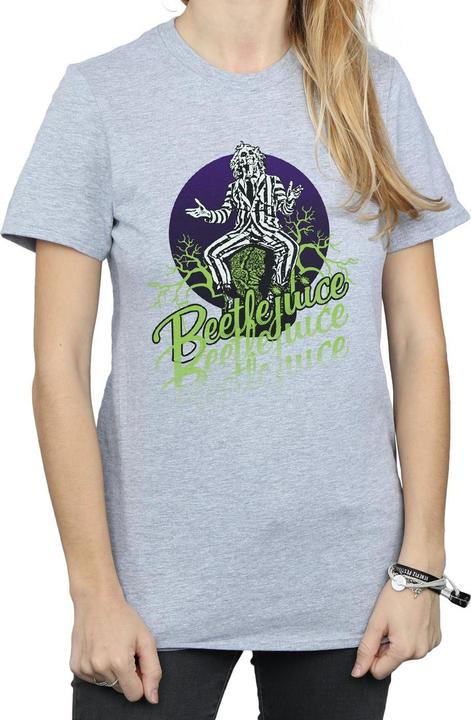 Immagine prodotto Beetlejuice Maglietta Boyfriend in cotone Faded Pose Donna/Ladies (L)