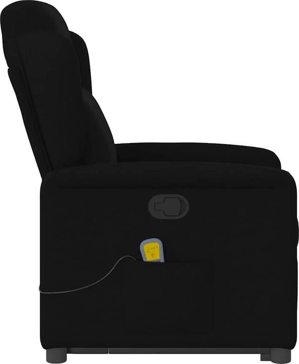 Actual product image VidaXL Massage chair with stand-up aid black fabric