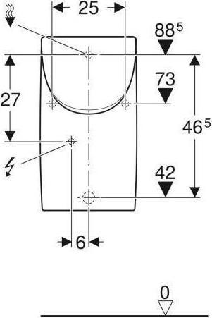 Actual product image Geberit Keramag / Urinal Renova Plan with cover and fastening white 235120000