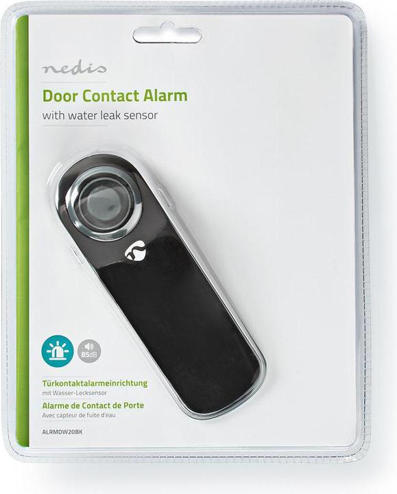 Actual product image Nedis Door/Window Alarm Battery Operated 1x CR123A 85 dB Grey/Black 135 mm Grey/Black