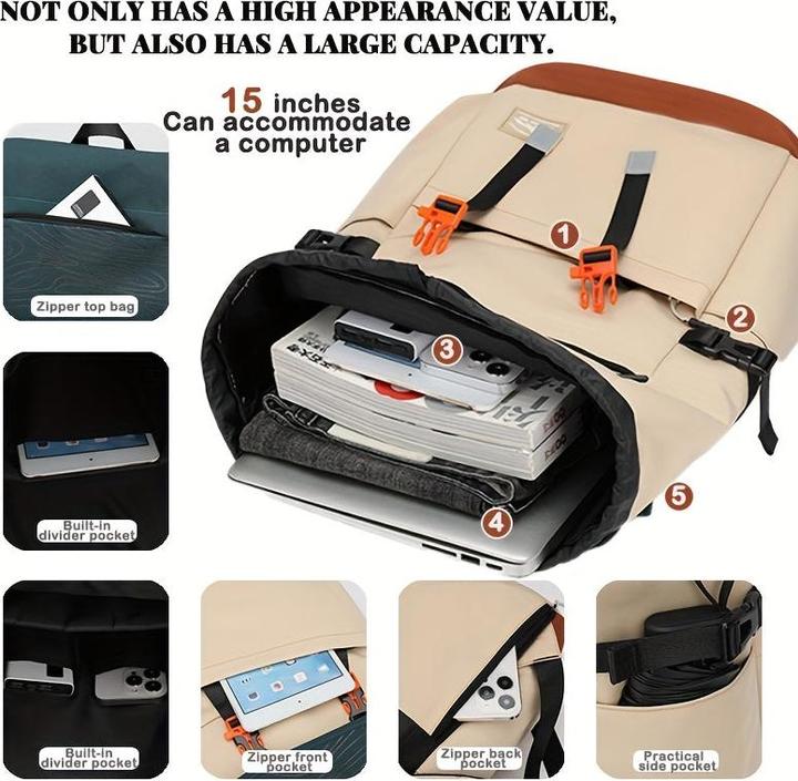 Immagine prodotto Only-Bags.Store Nylon Casual Travel Backpack - leicht, faltbar, mit verstellbaren Trägern, Reissverschluss