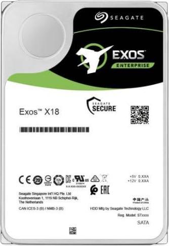 Seagate Exos X18 10TB HDD SATA 7200RPM 256MB cache SED 512e/4Kn BLK (10 TB, 3.5", CMR)