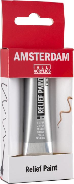 Image du produit Amsterdam Peinture acrylique Reliefpaint 800 (Argent, 20 ml)