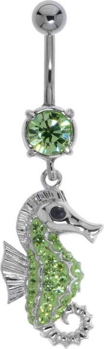 Immagine prodotto Bijouteria Piercing ventre (Vetro (di orologio), Ottone rodiato in ottone rodiato, Acciaio chirurgico 316L)