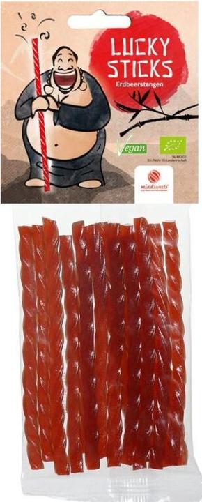 Produktbild Mind Sweets Lucky Sticks Erdbeerstangen Bio (1 Stk., 75 g)