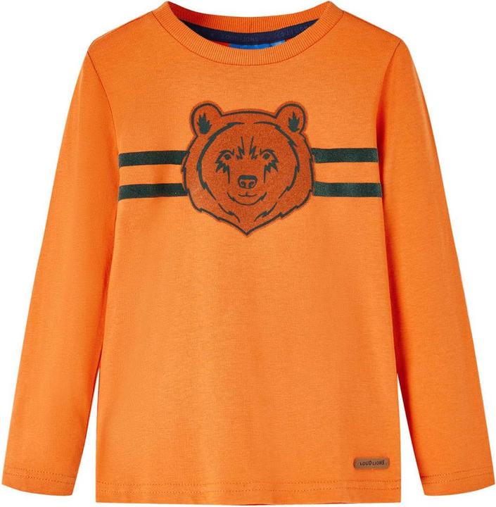 Produktbild VidaXL Kinder-Langarmshirt Dunkelorange 104,Material: 100 (104)