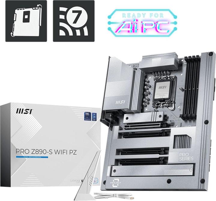 Produktbild MSI PRO Z890-S WIFI PZ (LGA 1851, Intel Z890, ATX)
