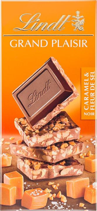Immagine prodotto Lindt Tavoletta di cioccolato Grand Plaisir al Caramello Fondente e Fleur de Sel (150 g)