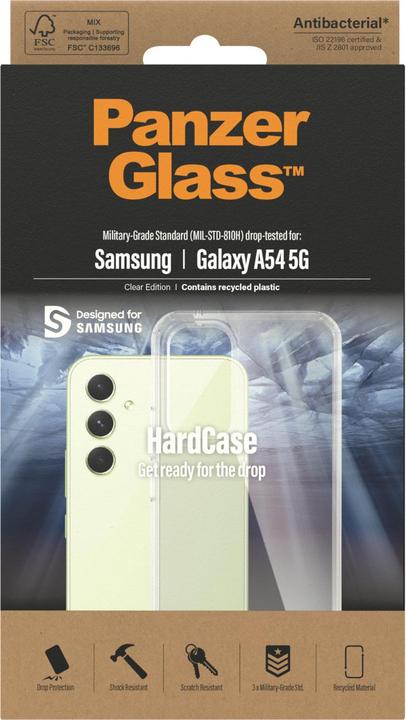Actual product image PanzerGlass HardCase Samsung A54 5G A546 Antibacterial Military grade clear 0445 (Samsung Galaxy A54 5G)