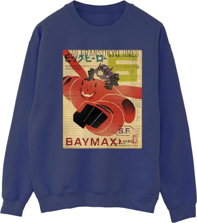 Produktbild Disney Big Hero 6 Baymax Flying Baymax Newspaper Sweatshirt (L)