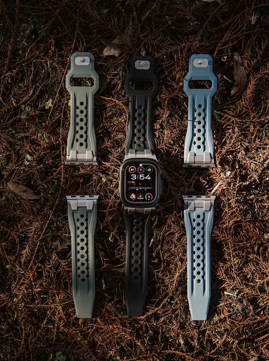 Immagine prodotto UAG Urban Armor Gear Monarch Strap| Apple Watch Ultra/42/44/45/46mm| oliva/titanio| (194158117236) (Fluoroelastomero, Gomma)