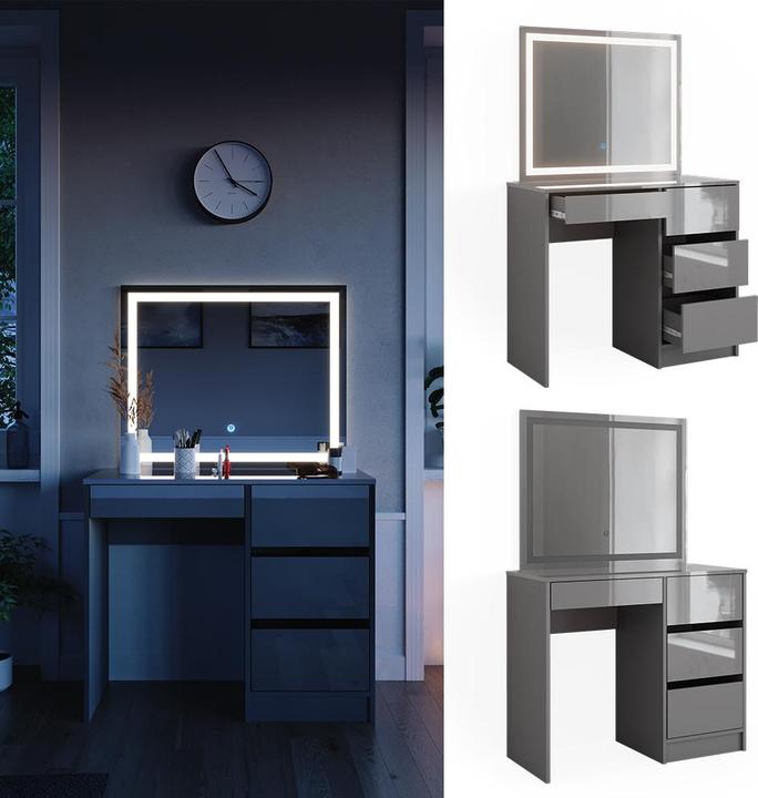 Actual product image Vicco Sherry with stool and lighting (90 x 75 x 40 cm)